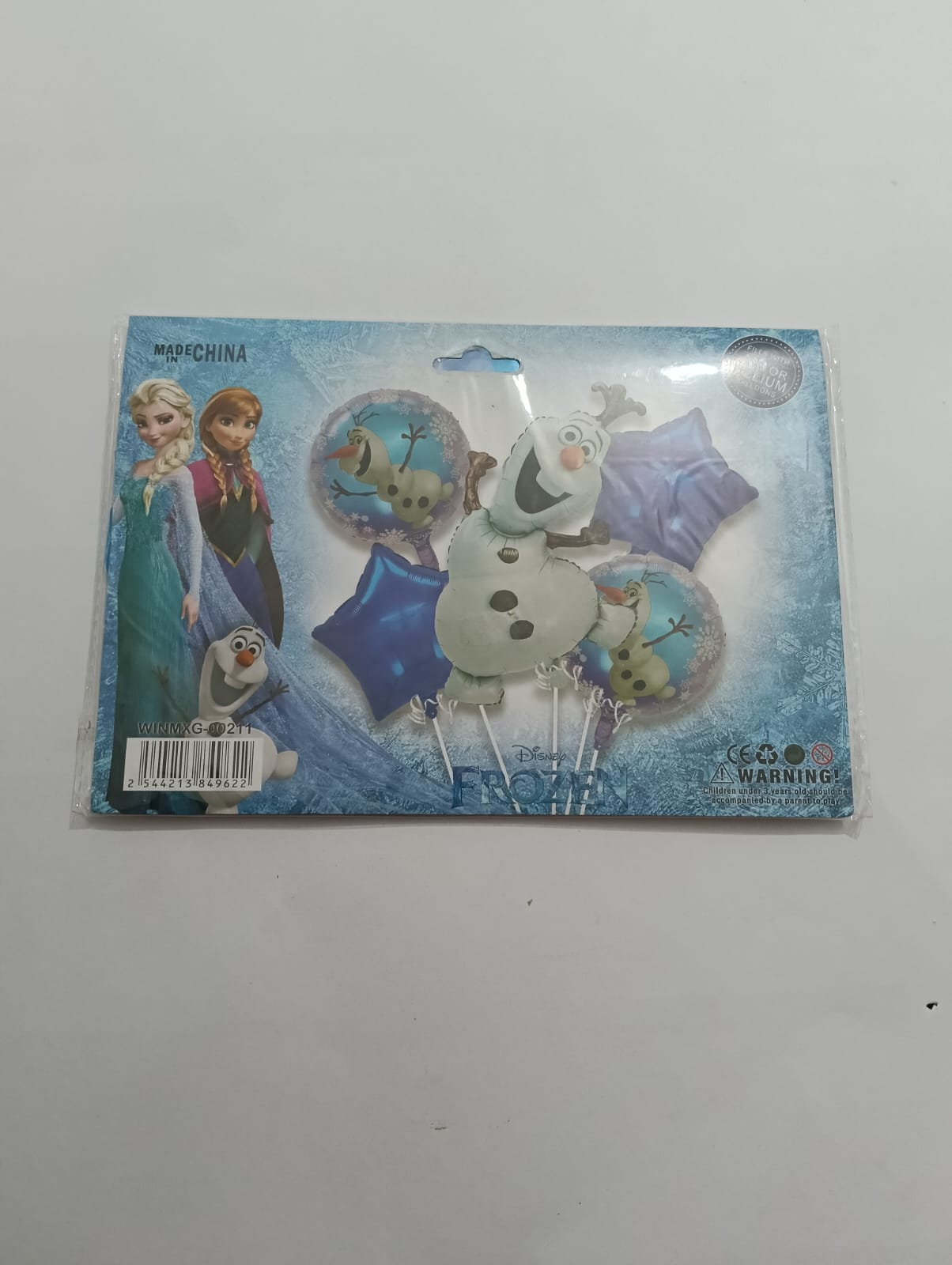 OLAF FROZEN SET 5 GLOBOS METÁLICOS
