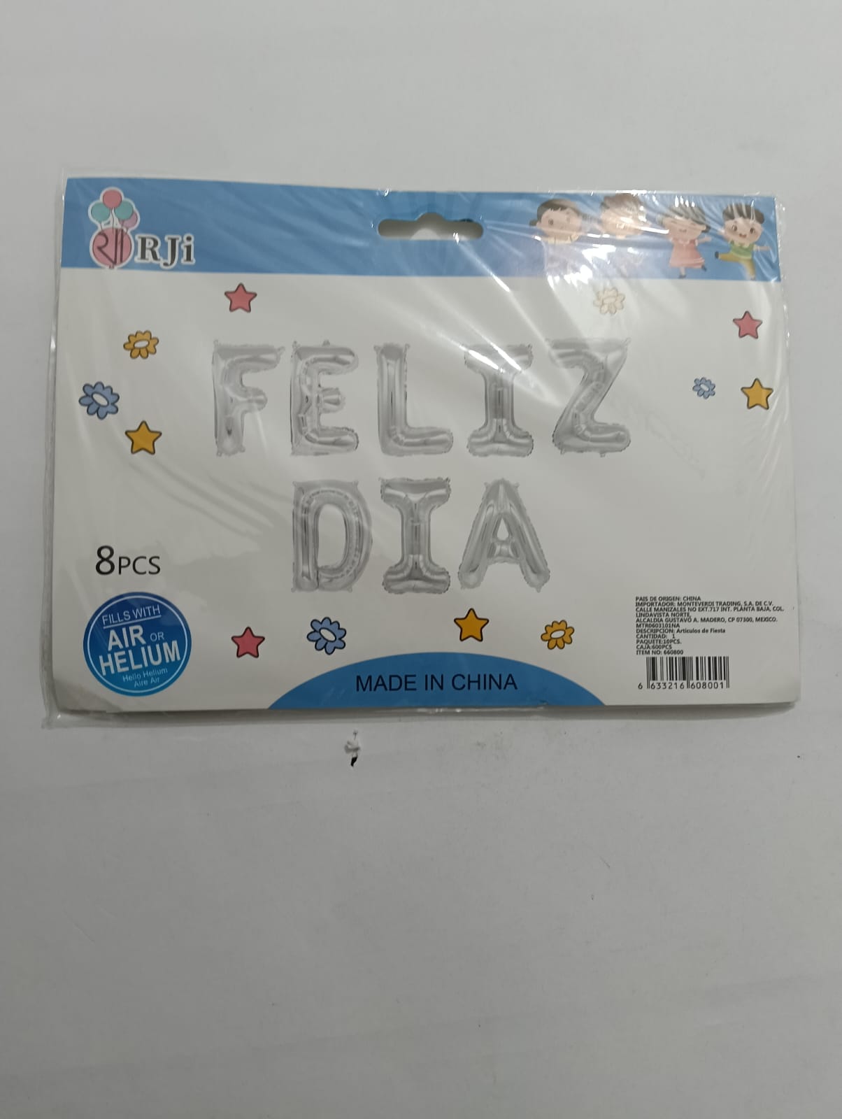 LETRERO DE GLOBOS FELIZ DÍA PLATA