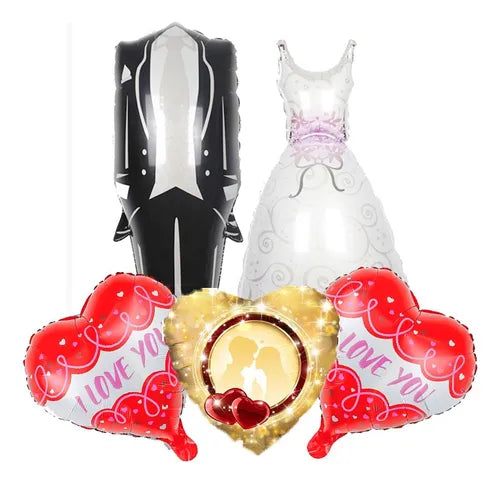 SET 5 GLOBOS BODA HAZ CLICK