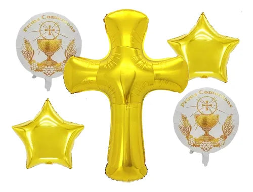PRIMERA COMUNION SET 5 GLOBOS HAZ CLICK
