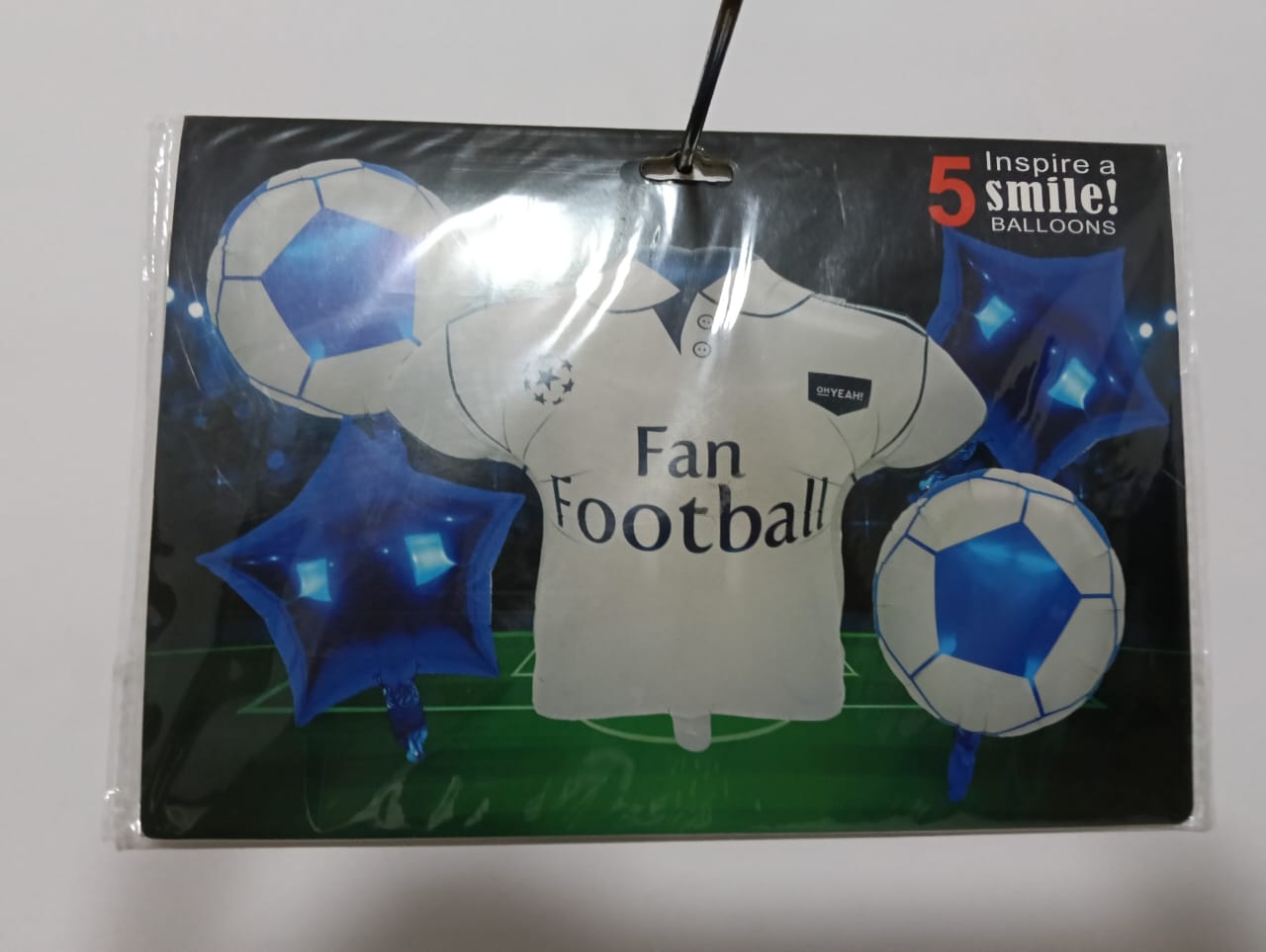 FÚTBOL SET 5 GLOBOS METÁLICOS