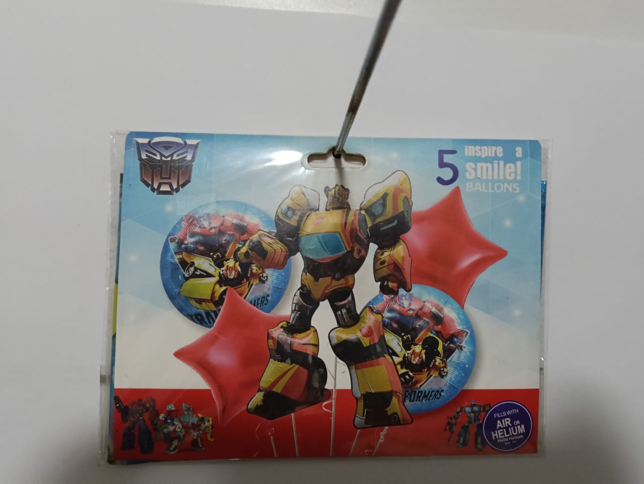 BUMBLEBEE SET 5 GLOBOS METÁLICOS
