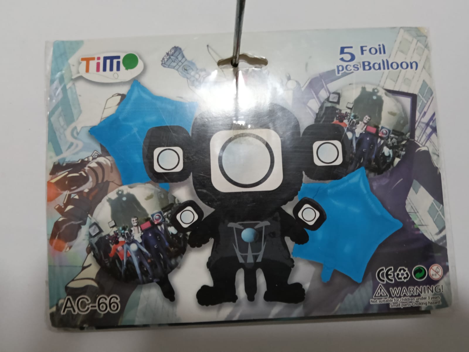 SKIBIDI TOILET SET 5 GLOBOS METÁLICOS