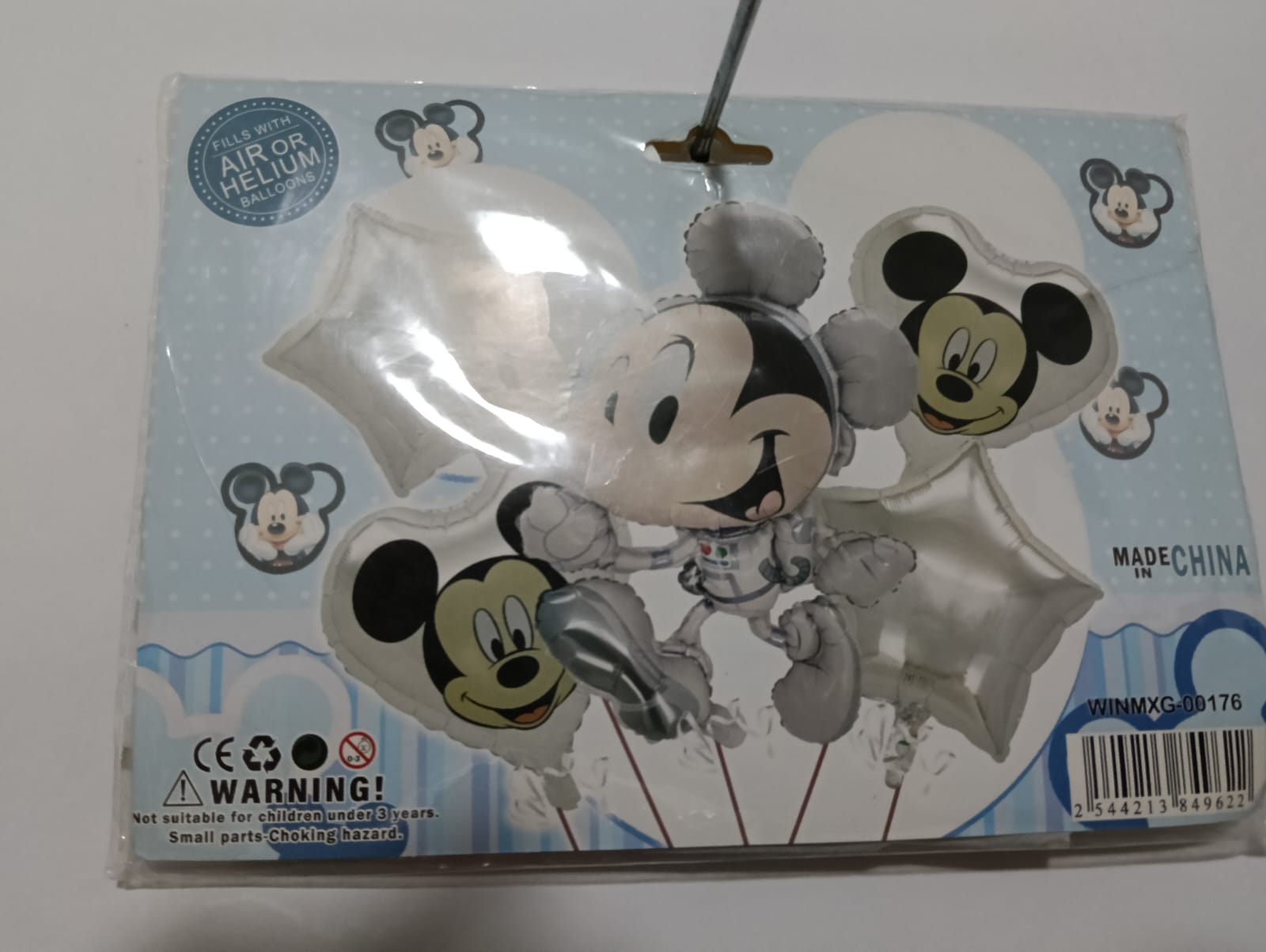 MICKEY MOUSE SET 5 GLOBOS METÁLICOS