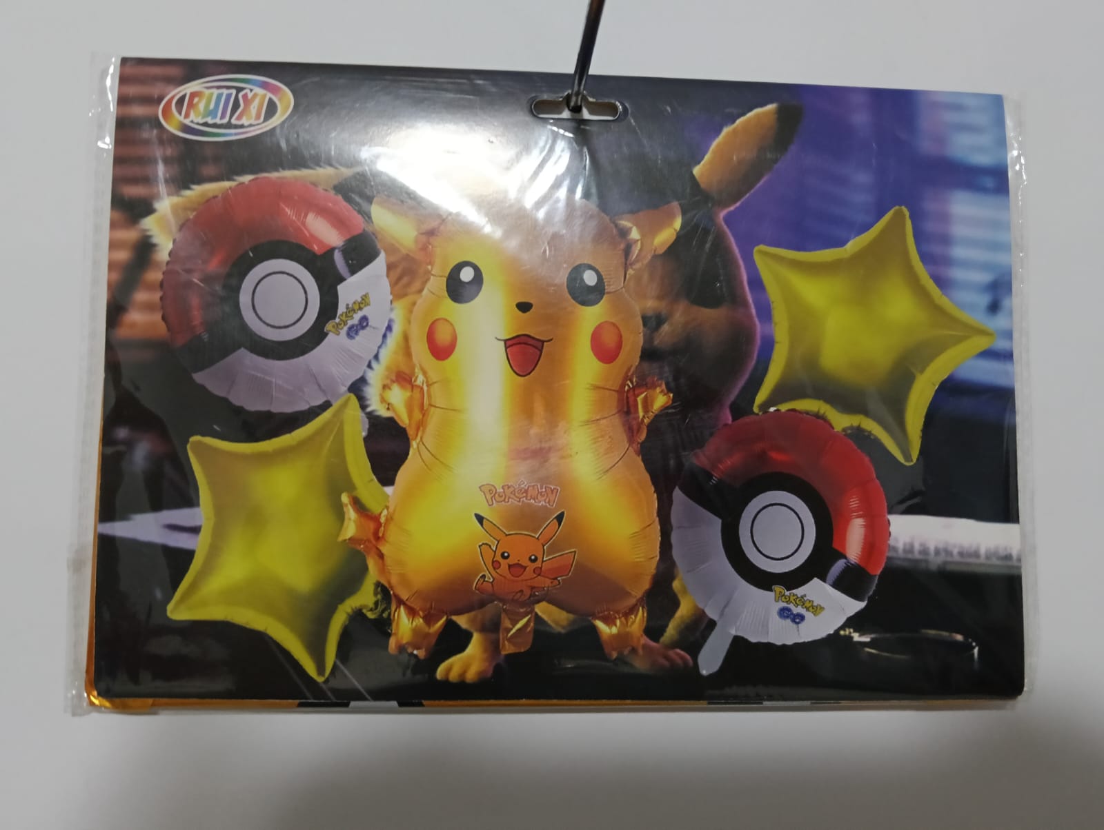 PIKACHU SET DE 5 GLOBOS METÁLICOS