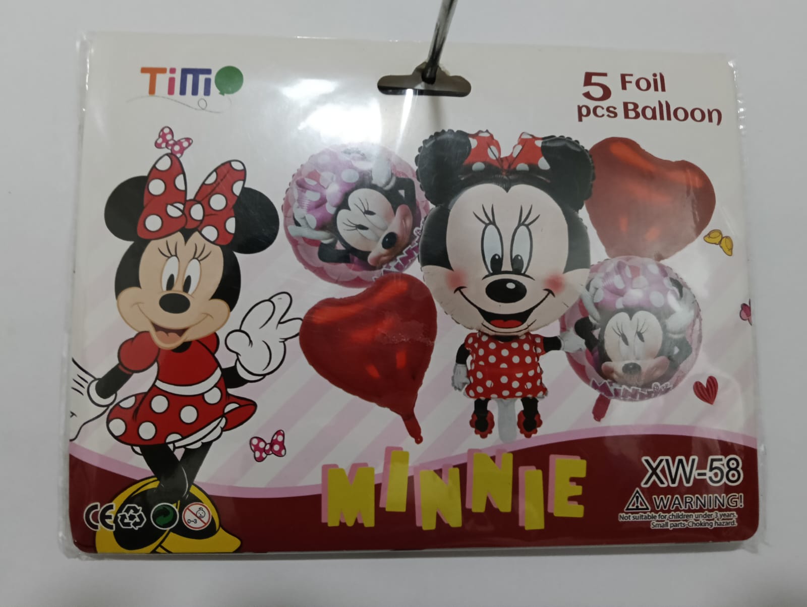 MINNIE SET DE 5 GLOBOS METÁLICOS