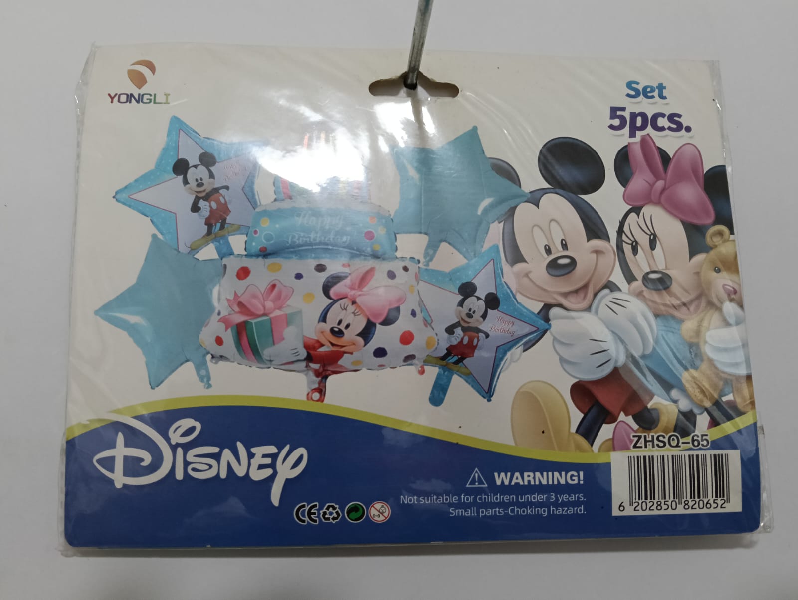 MICKEY MOUSE SET DE 5 GLOBOS METÁLICOS