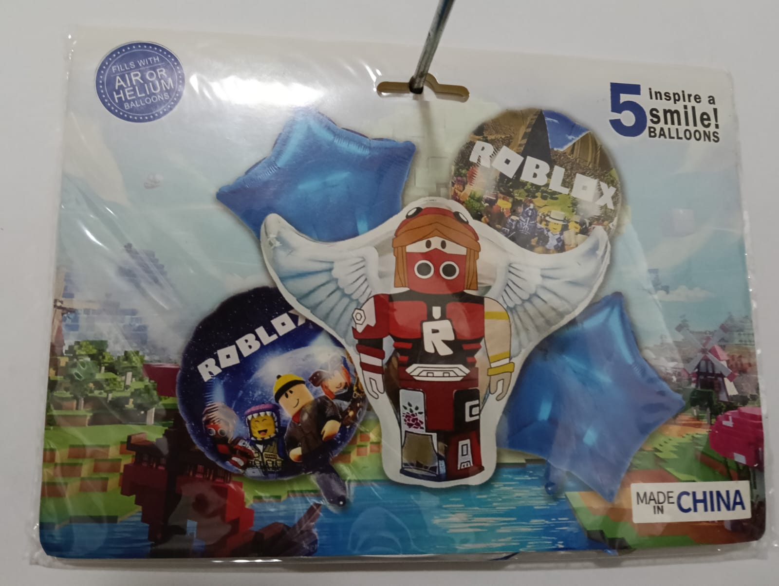 ROBLOX SET 5 GLOBOS METÁLICOS