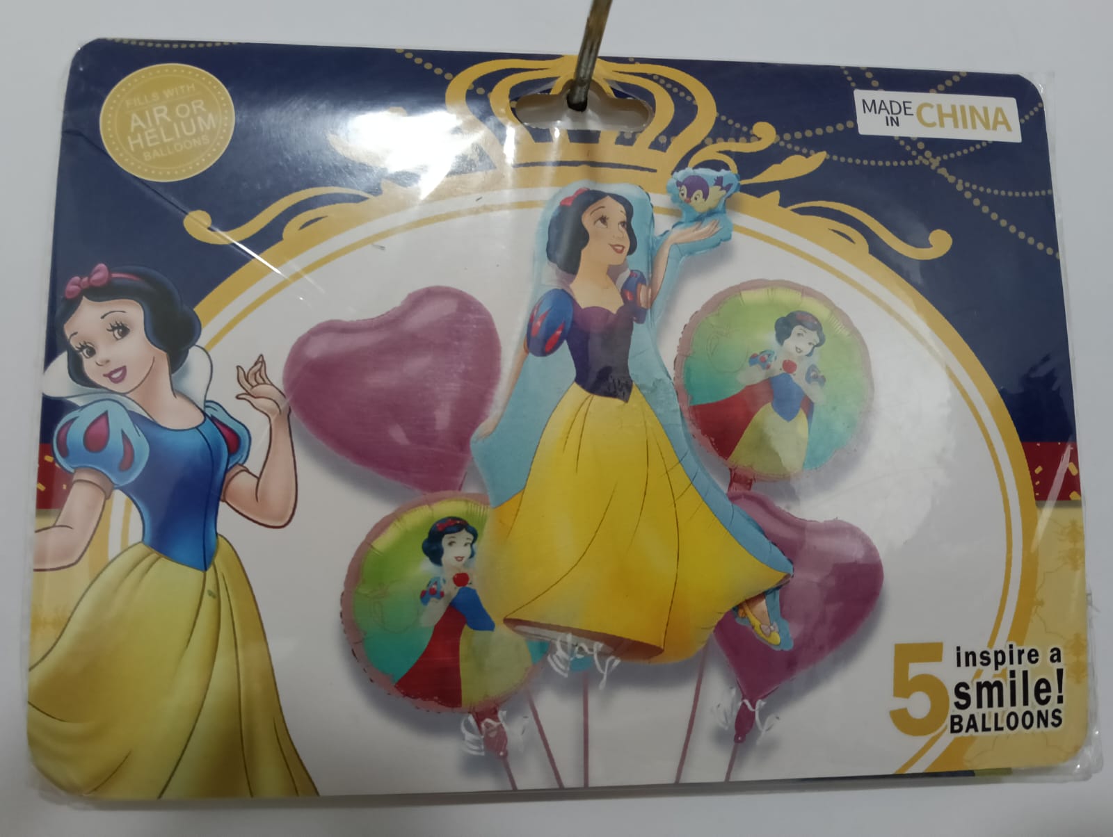 BLANCANIEVES SET 5 GLOBOS METÁLICOS