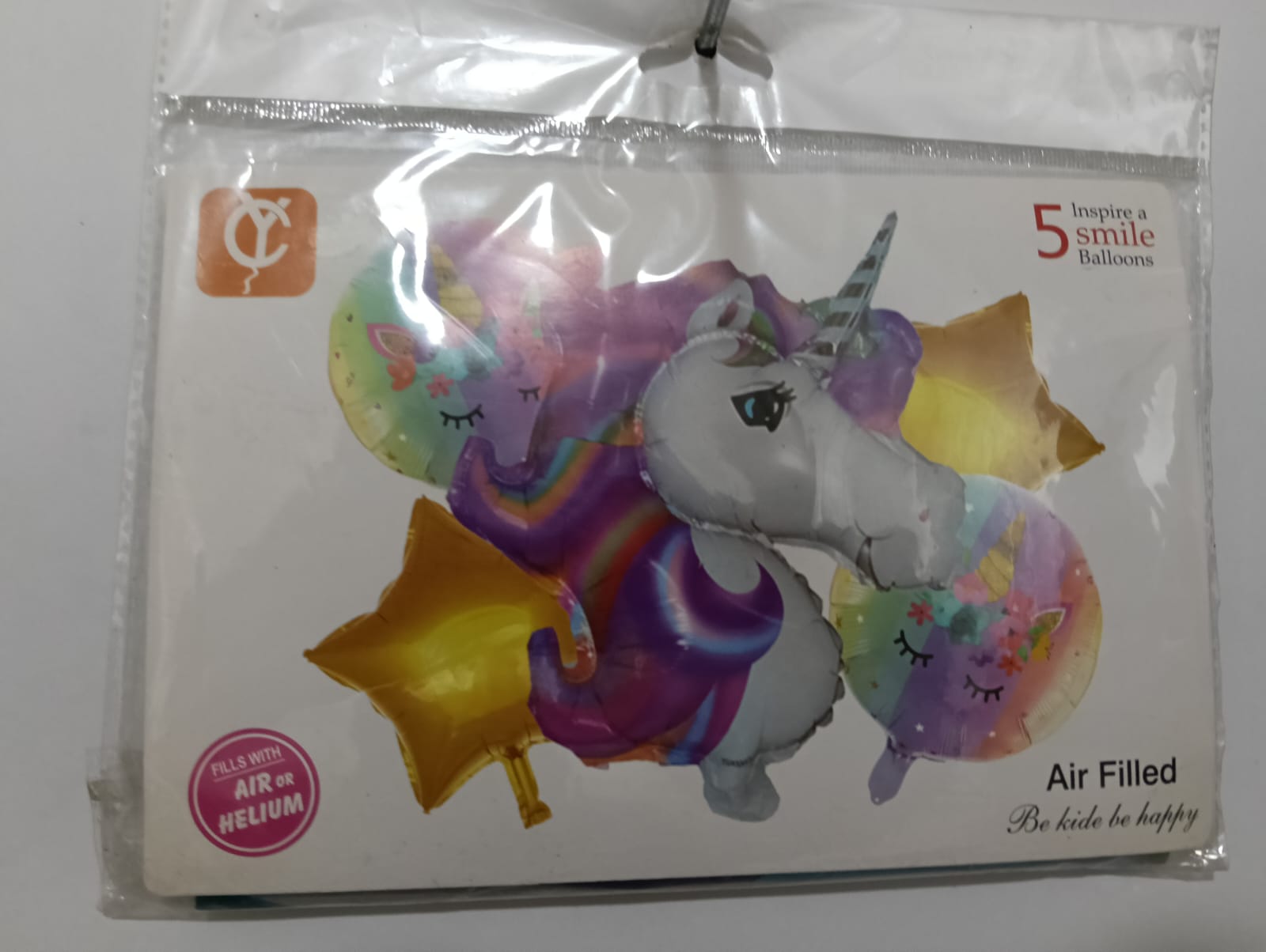 UNICORNIO SET 5 GLOBOS METÁLICOS