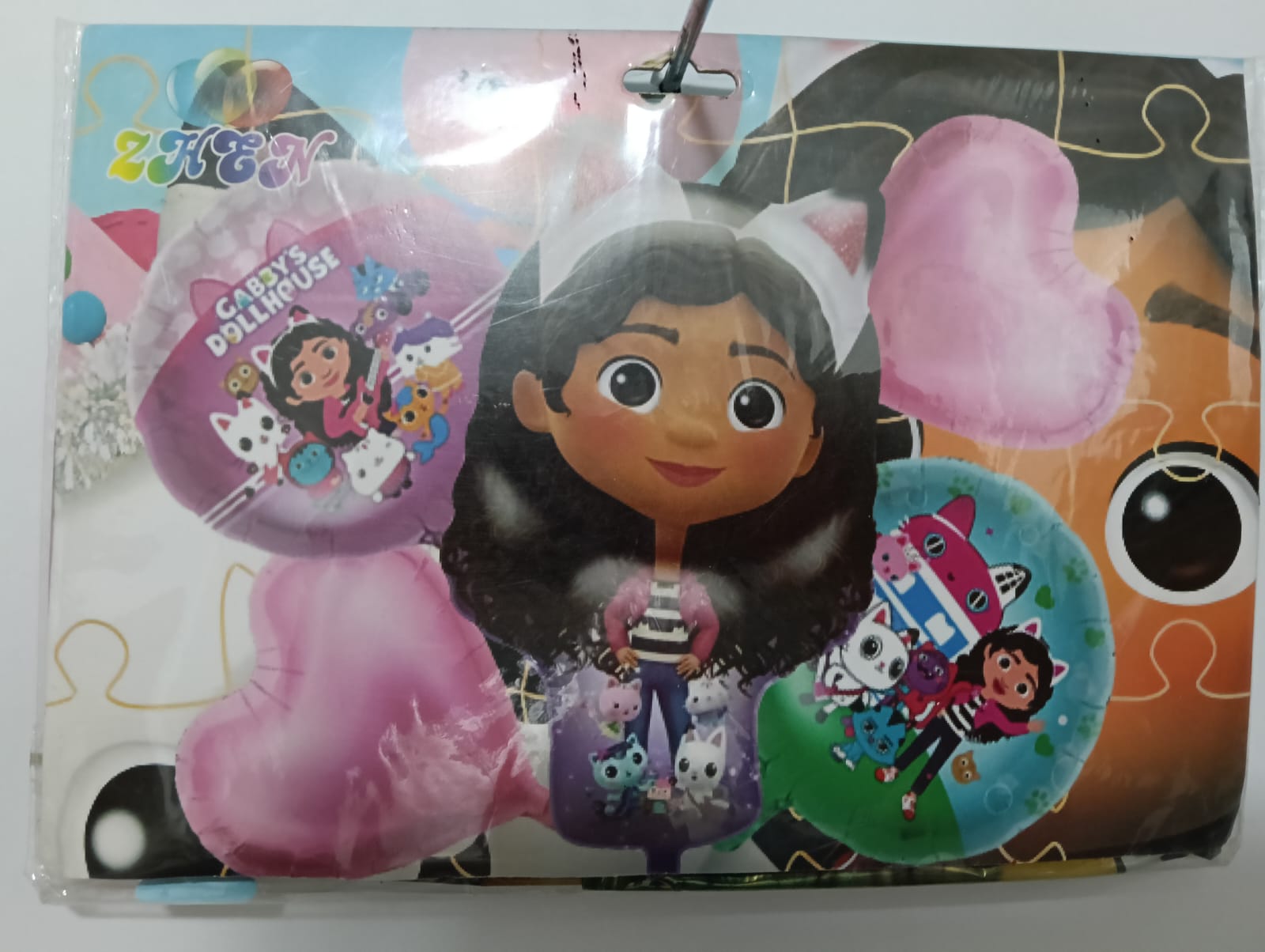 CASA DE GABY GABBY´S DOLLHOUSE  SET 5 GLOBOS METÁLICOS