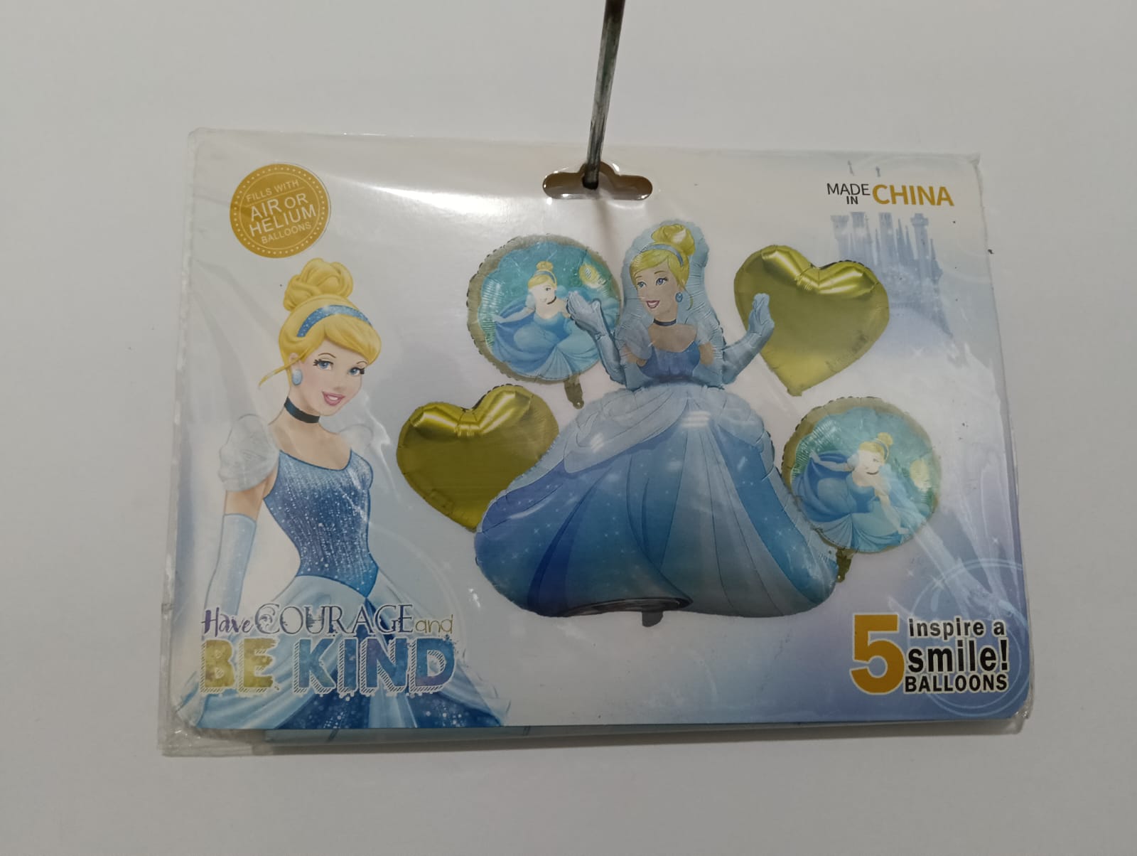 CENICIENTA SET 5 GLOBOS METÁLICOS