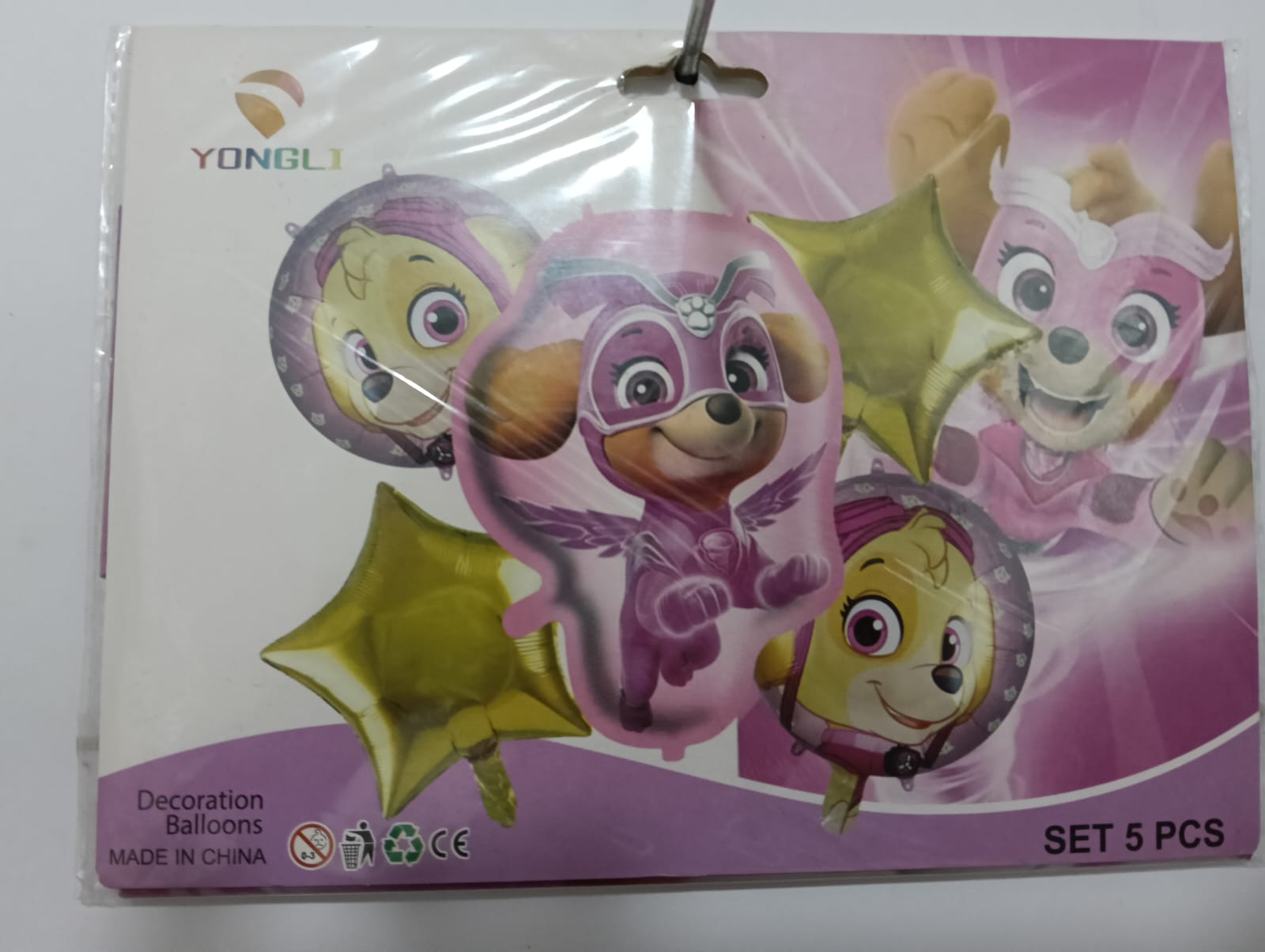 PAW PATROL SET 5 GLOBOS METÁLICOS