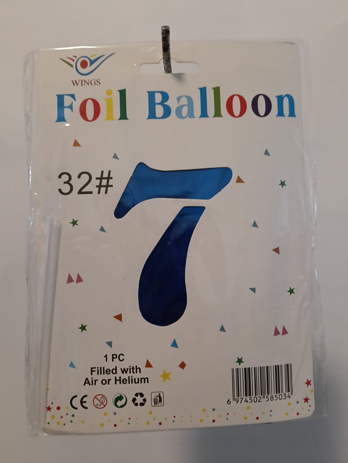 GLOBO DE NÚMERO 7 32 PULGADAS (81.28CM) AZUL (COPIA)