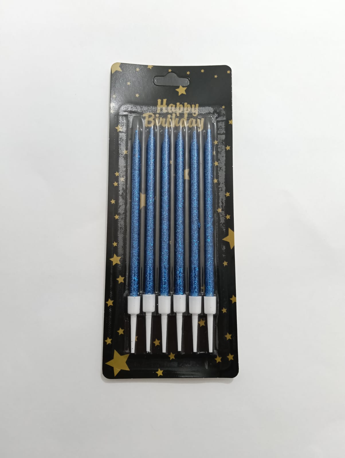 VELA LARGA METALICA AZUL 6 PZAS