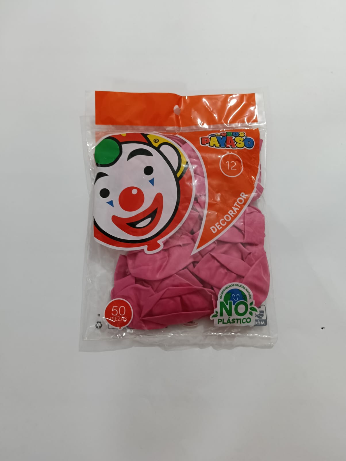 GLOBO PAYASO #12 ROSA FUCSIA DECORATIVO 50 PZAS