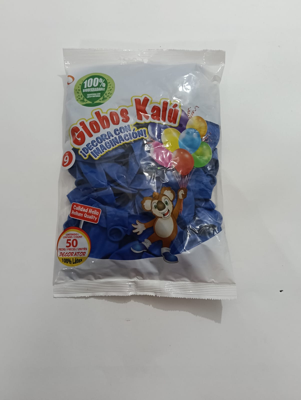GLOBO KALU # 9 AZUL REY 50 PZAS