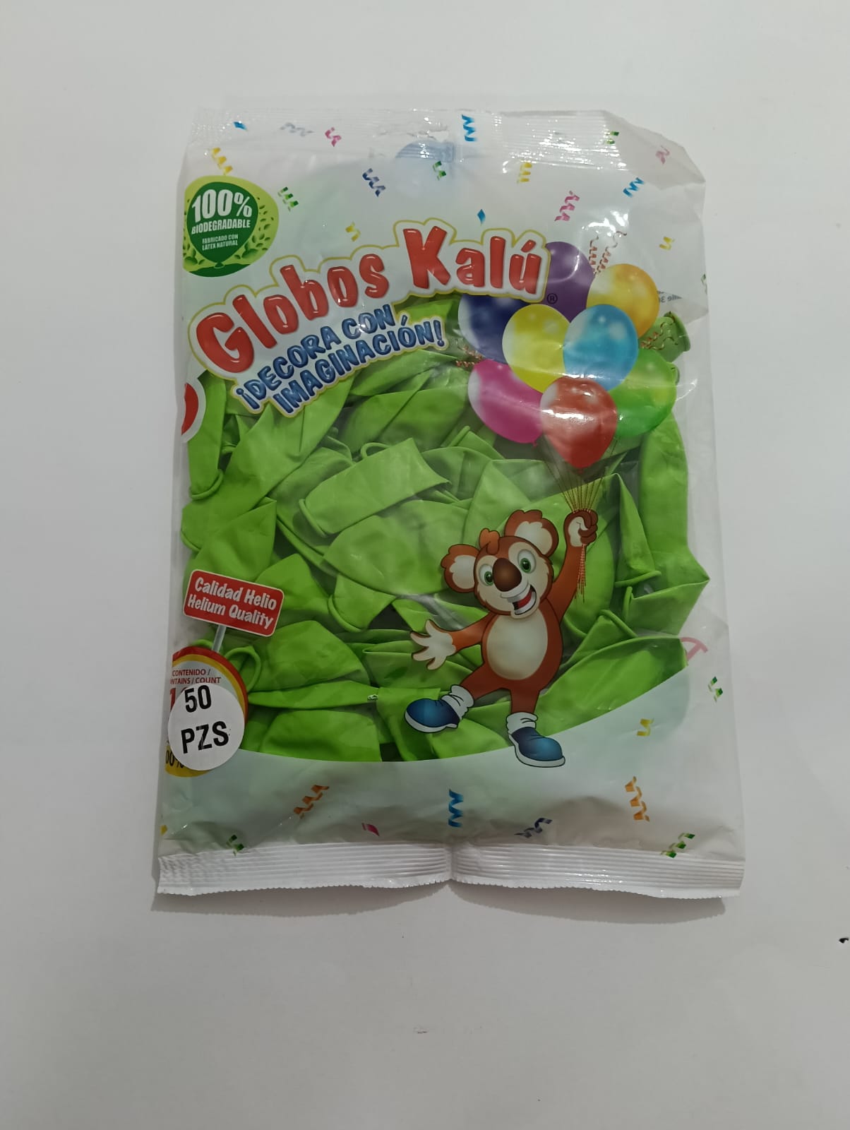 GLOBO KALU # 9 VERDE LIMA 50 PZAS