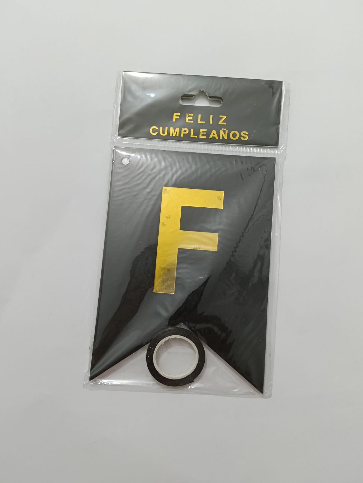 LETRERO FELIZ CUMPLEAÑOS NEGRO