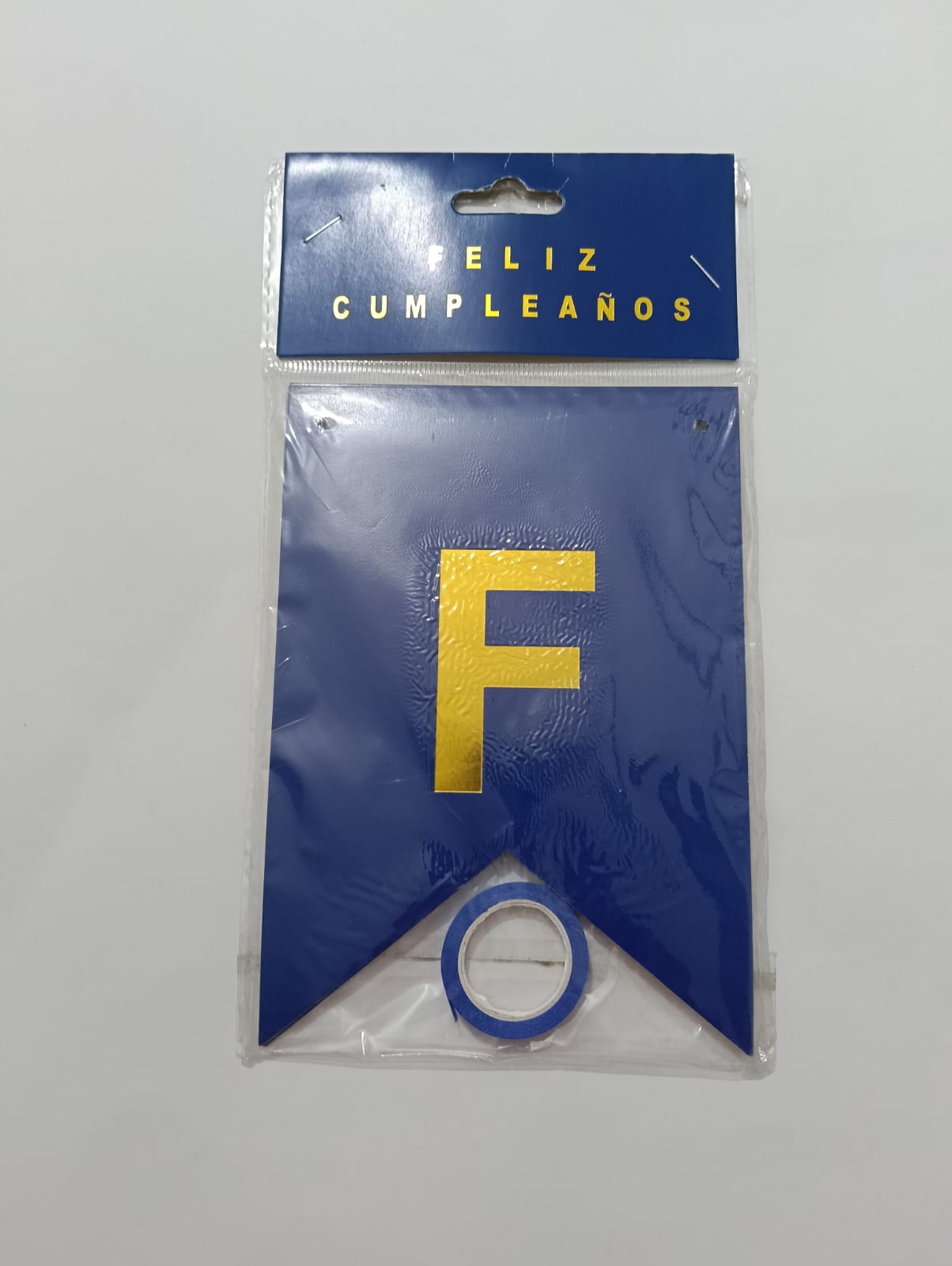 LETRERO FELIZ CUMPLEAÑOS AZUL REY
