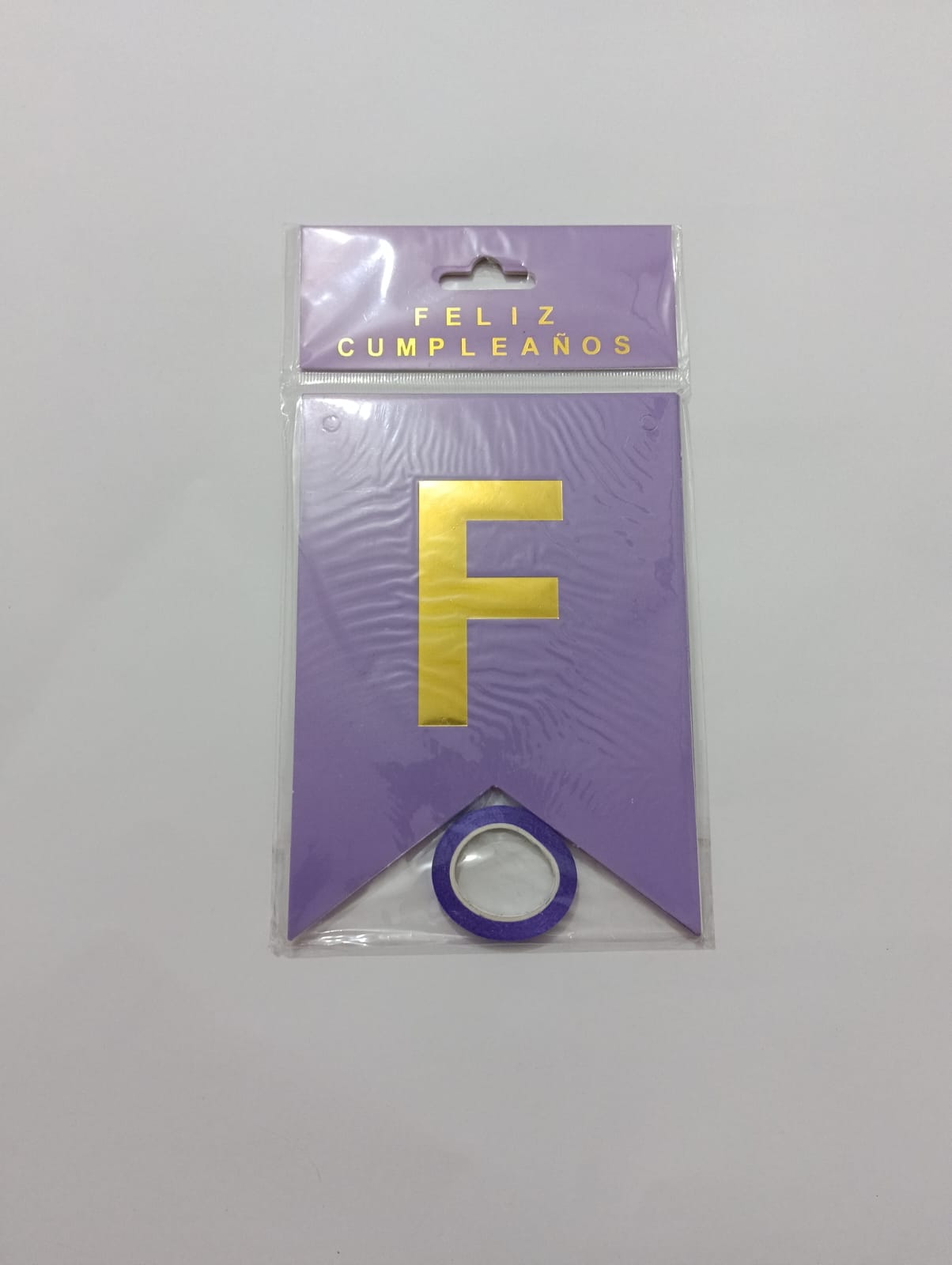 LETRERO FELIZ CUMPLEAÑOS MORADO