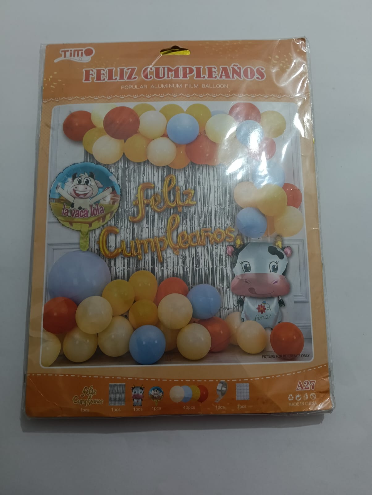VACA LOLA ARCO COMPLETO PERSONAJE (AMARILLO, AZUL, NARANJA)