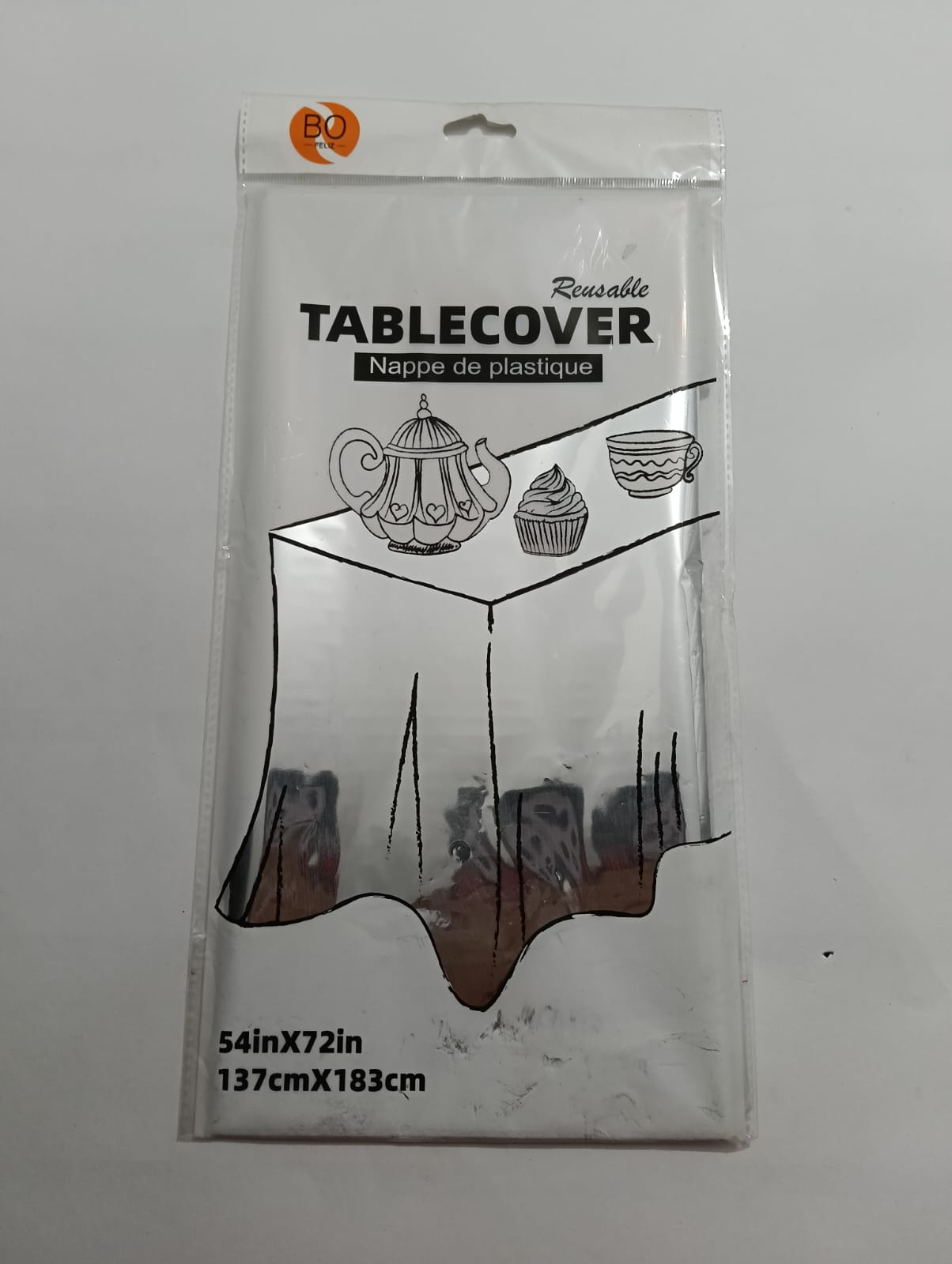 MANTEL PLATA METÁLICO (137CMX183CM)