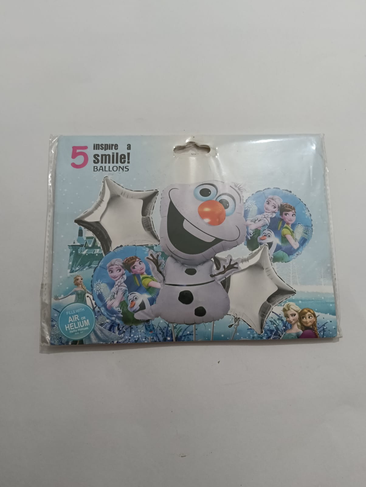 OLAF FROZEN SET 5 GLOBOS METÁLICOS