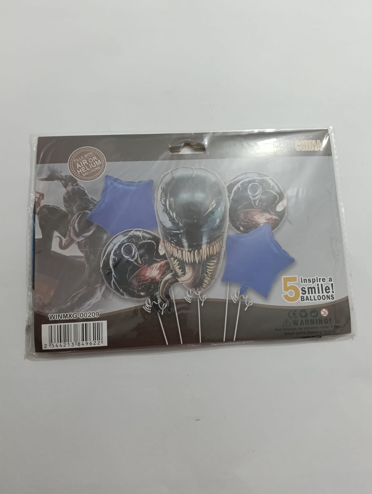 VENOM SET 5 GLOBOS METÁLICOS