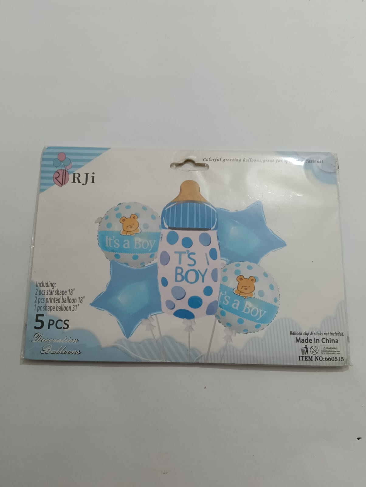 ES NIÑO REVELACIÓN SET 5 GLOBOS METÁLICOS