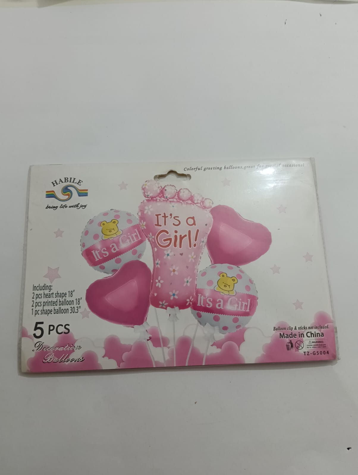 ES NIÑA REVELACIÓN SET 5 GLOBOS METÁLICOS
