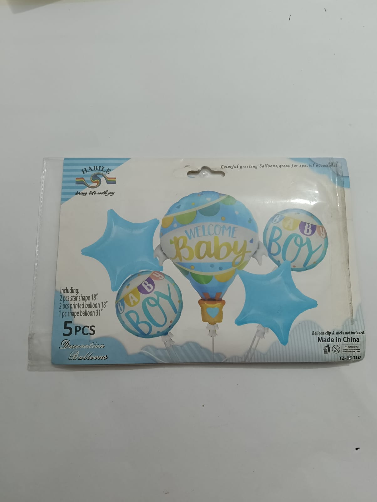 ES NIÑO REVELACIÓN SET 5 GLOBOS METÁLICOS