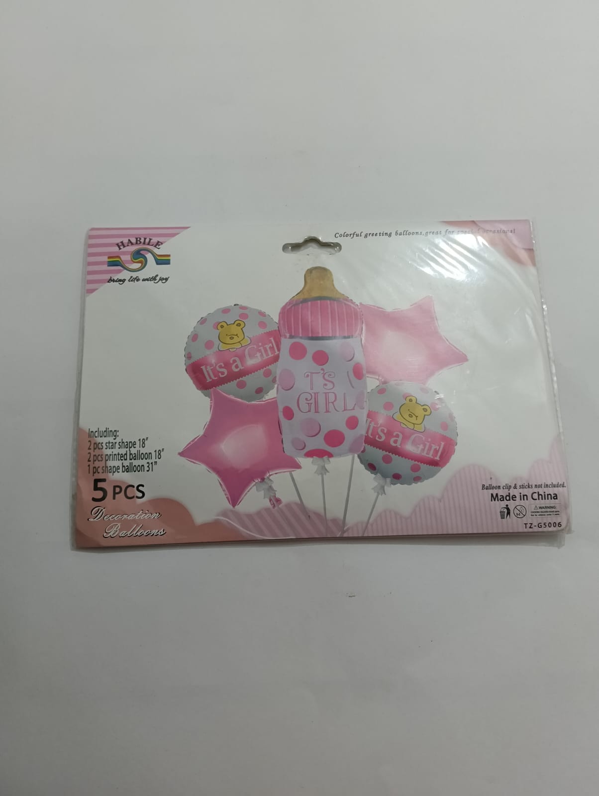 ES NIÑA REVELACIÓN SET 5 GLOBOS METÁLICOS