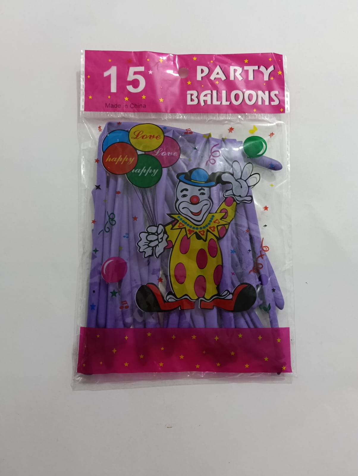 GLOBO BALLOONS MORADO TIRA  15 PZAS