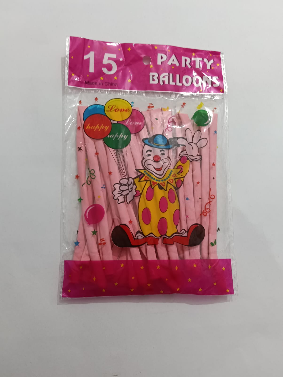 GLOBO BALLOONS TIRA ROSA FUERTE Y ROSA PASTEL 15 PZAS