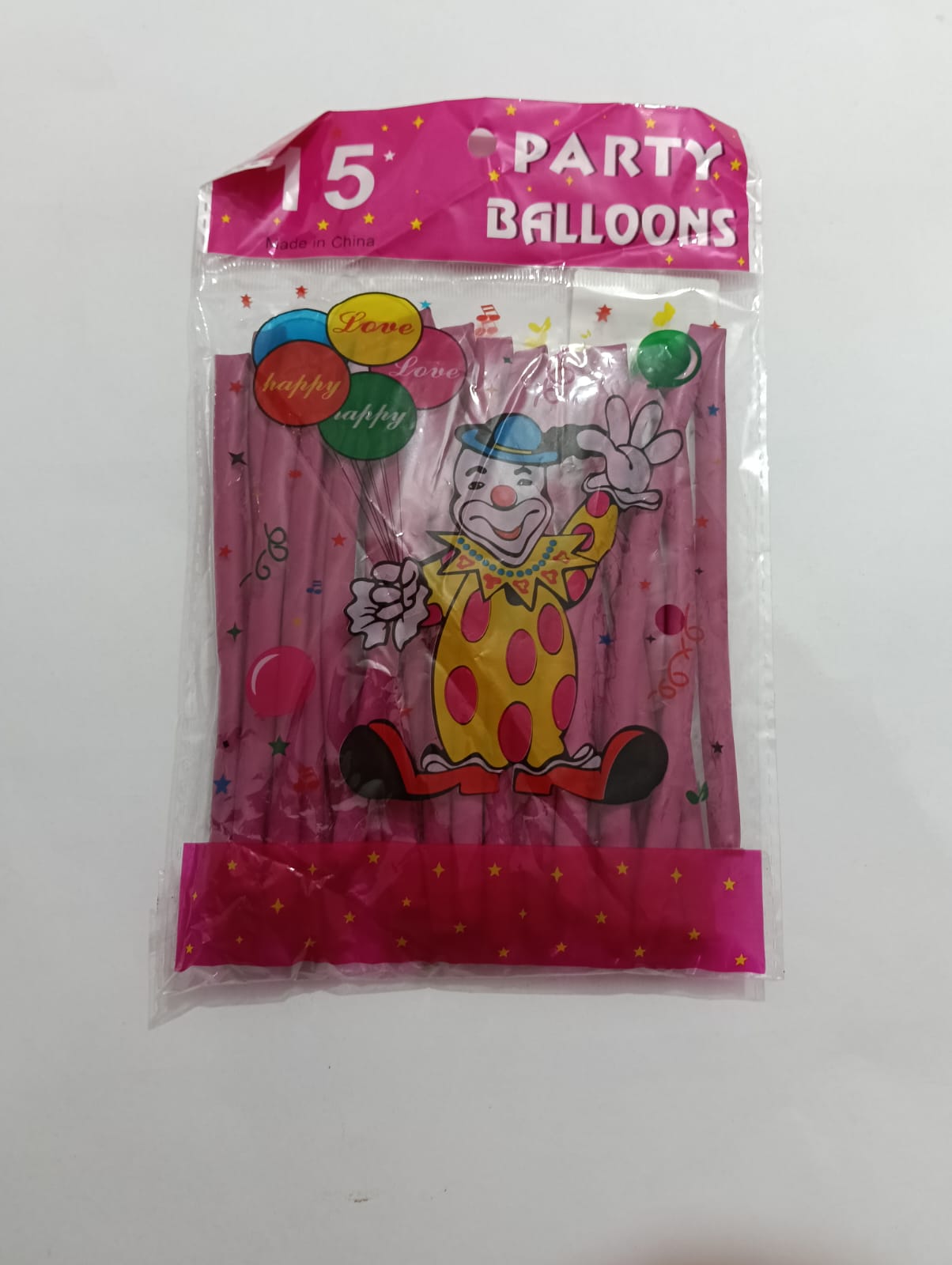 GLOBO BALLOONS ROSA MEXICANO TIRA  15 PZAS