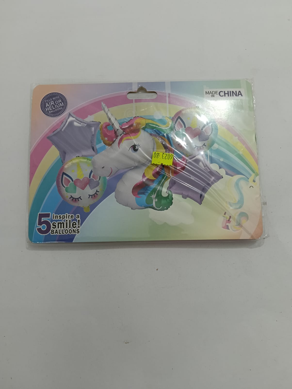 UNICORNIO SET DE 5 GLOBOS METÁLICOS