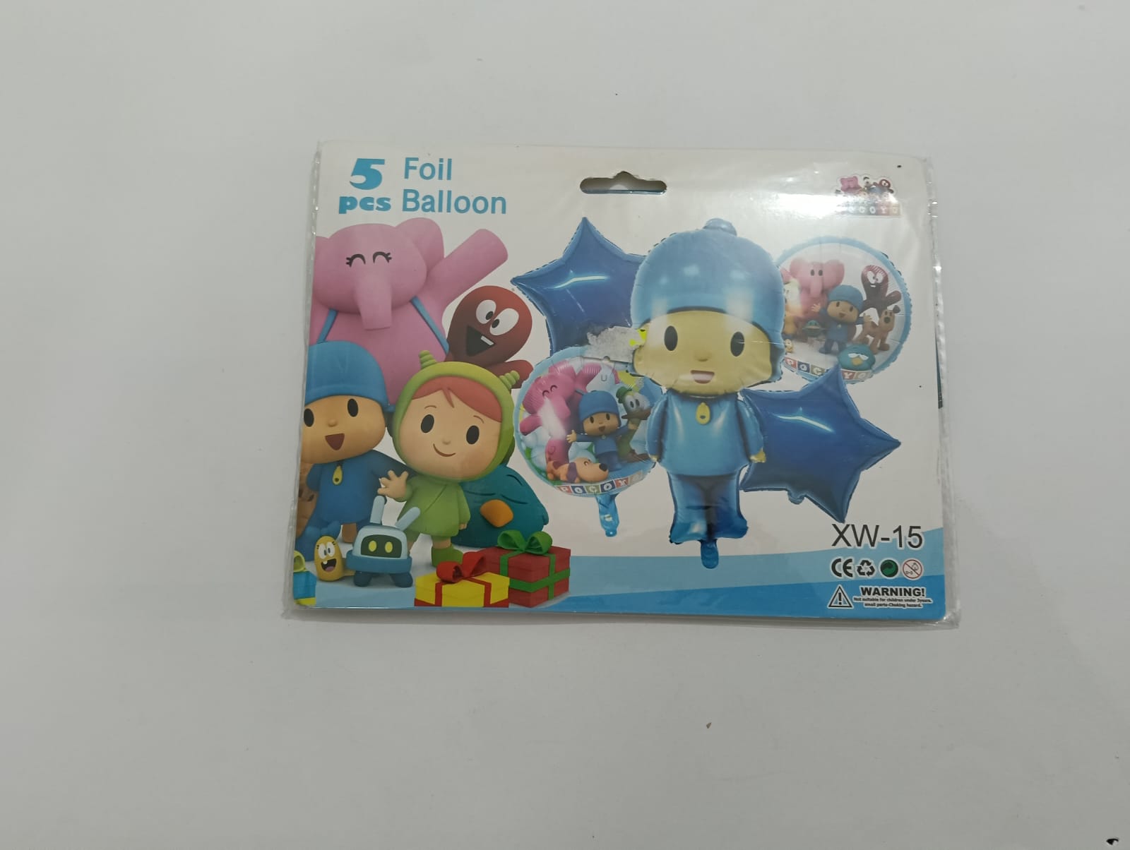POCOYÓ SET DE 5 GLOBOS METÁLICOS