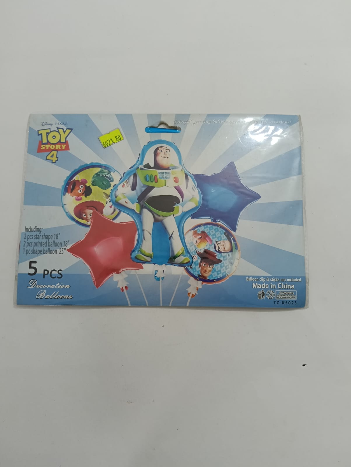 BUZZ LIGHTYEAR SET DE 5 GLOBOS METÁLICOS