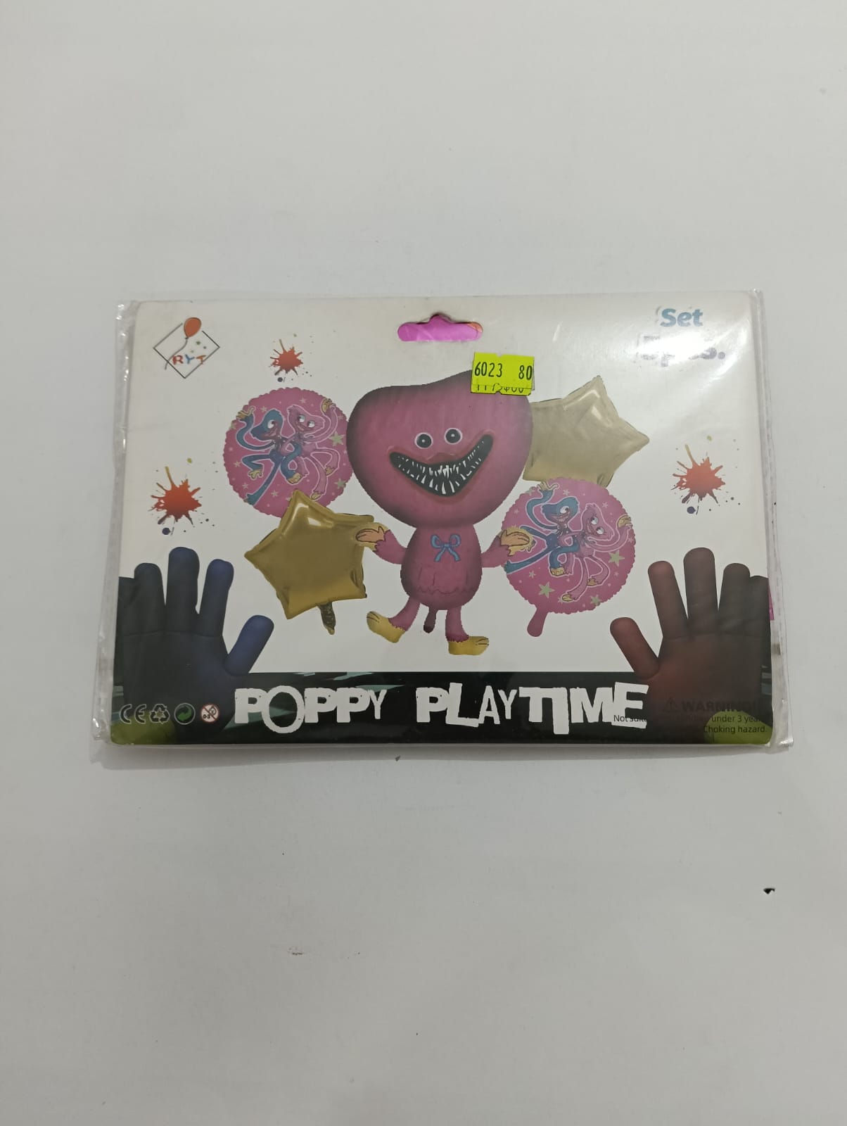 POPPY PLAY TIME KISSY MISSY ROSA SET DE 5 GLOBOS METÁLICOS