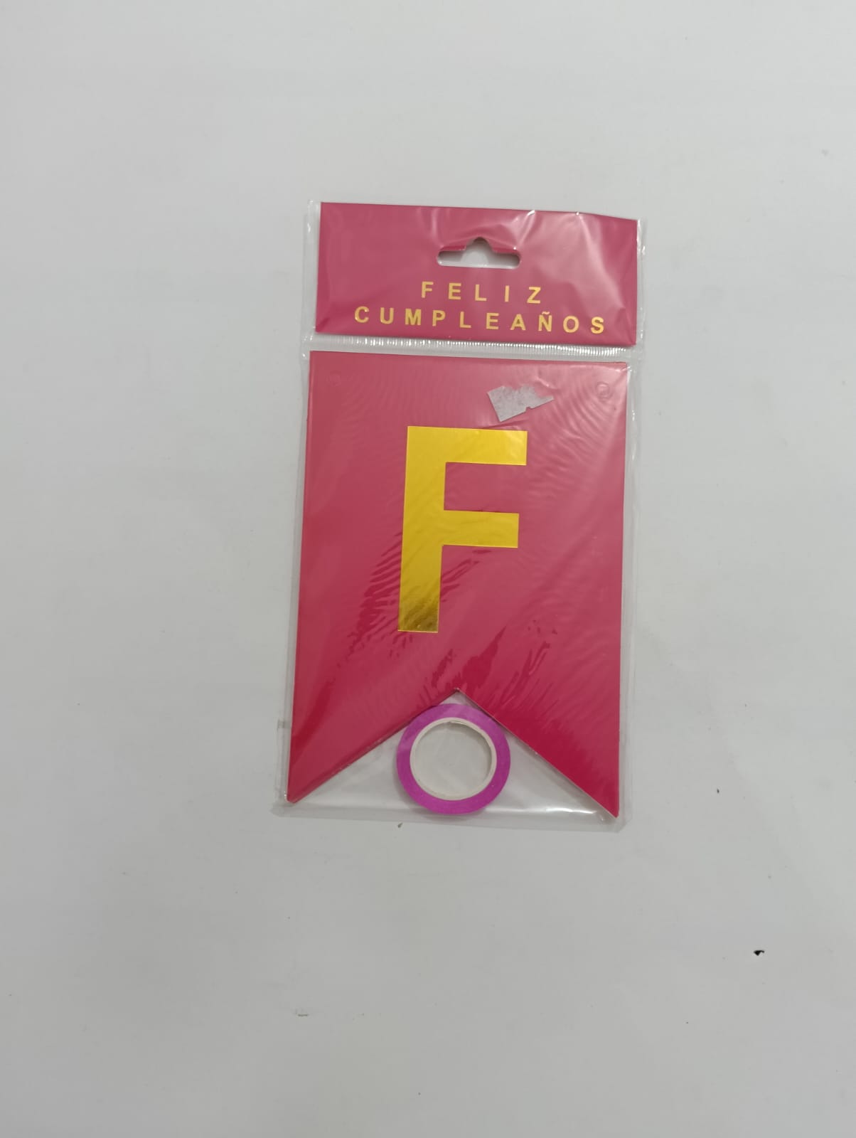 LETRERO FELIZ CUMPLEAÑOS ROSA