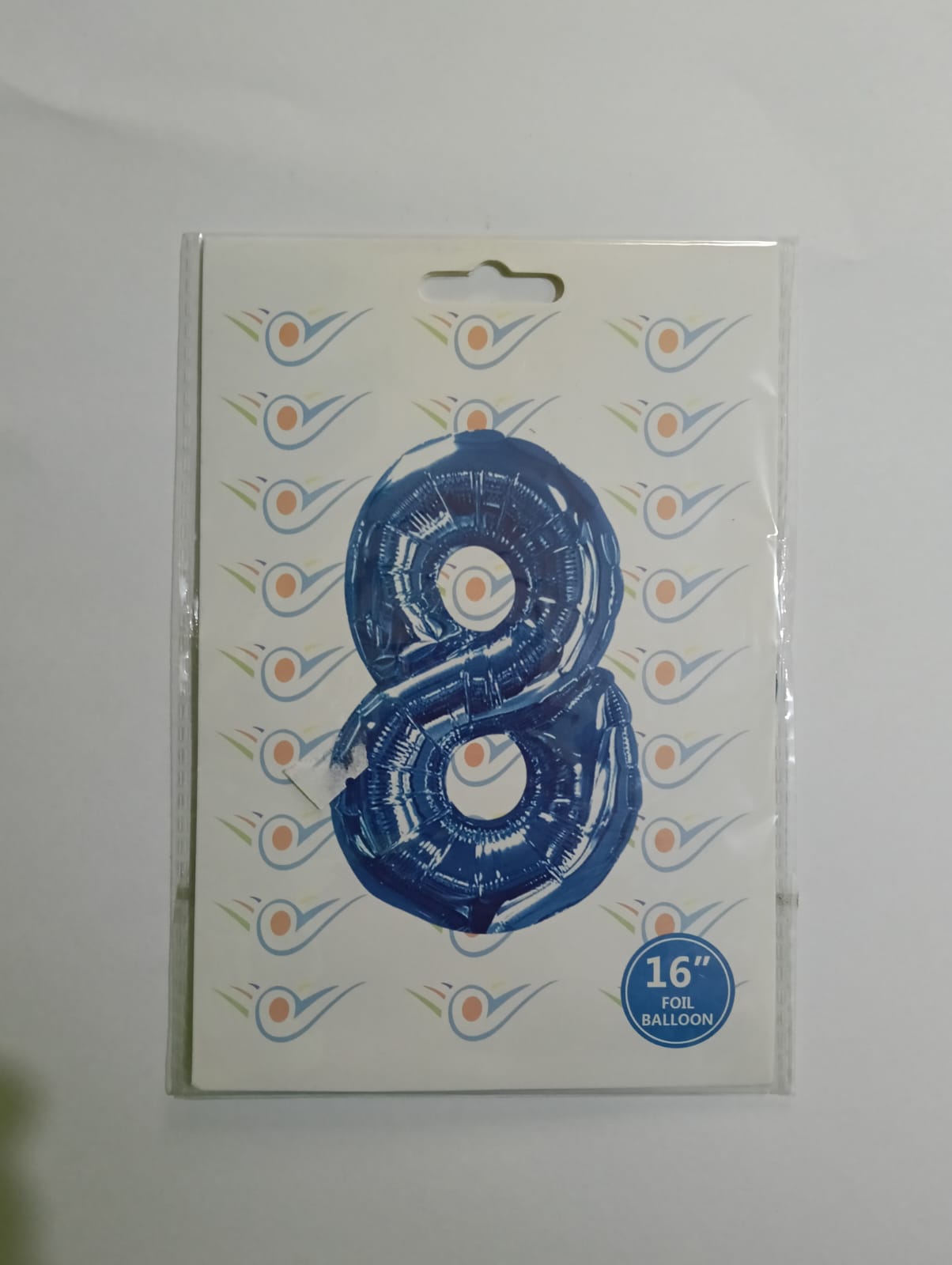 GLOBO DE NÚMERO 8 16 PULGADAS (40.64CM) AZUL