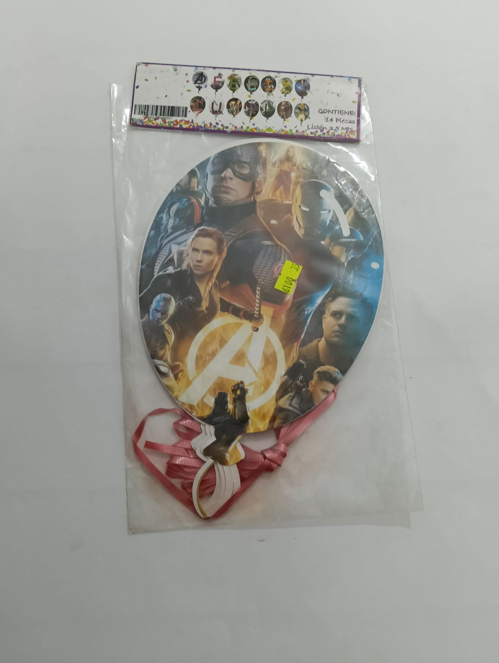 LETRERO FELIZ CUMPLEAÑOS AVENGERS PERSONAJE