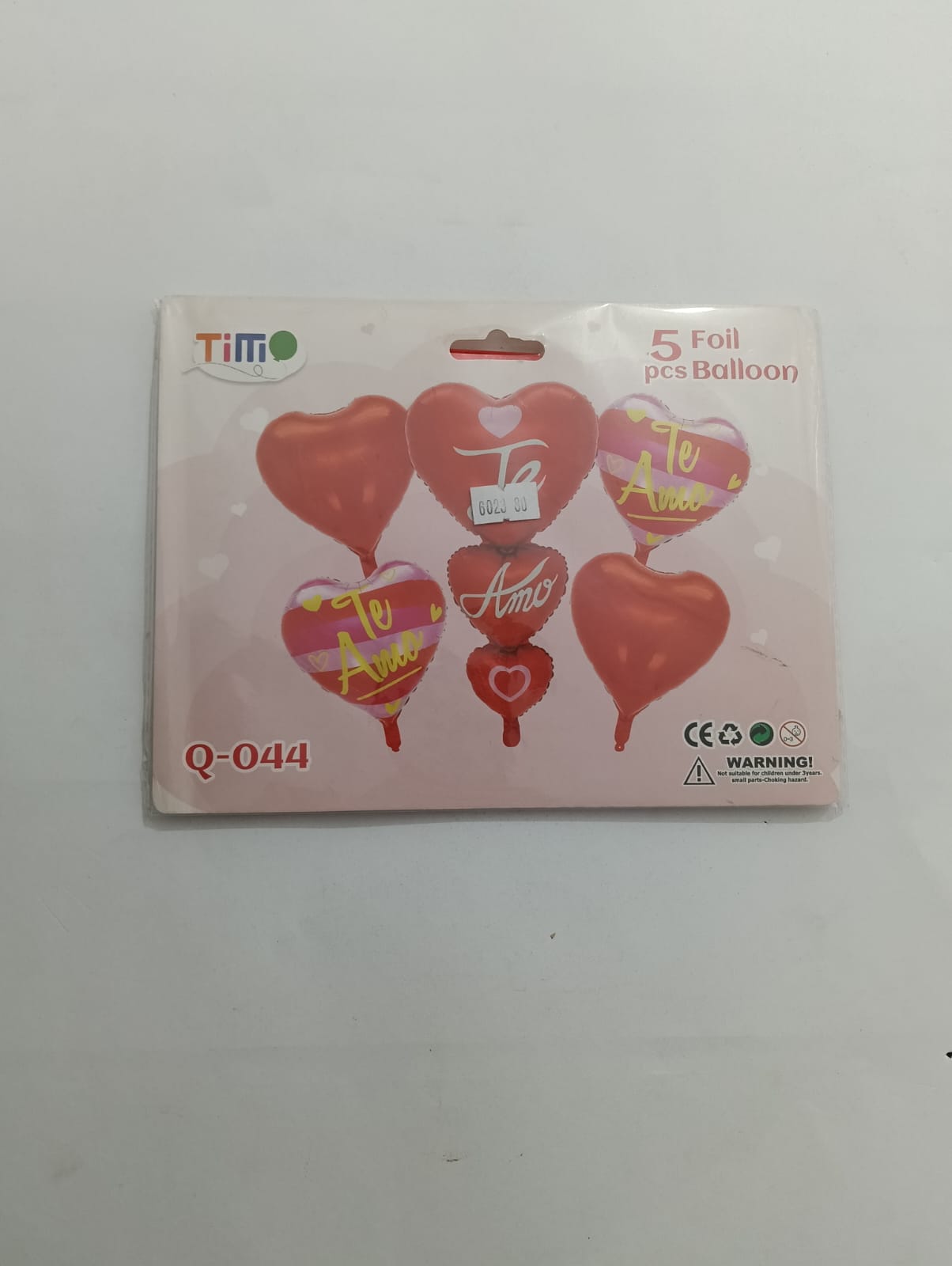 SET 5 GLOBOS TE AMO CORAZONES
