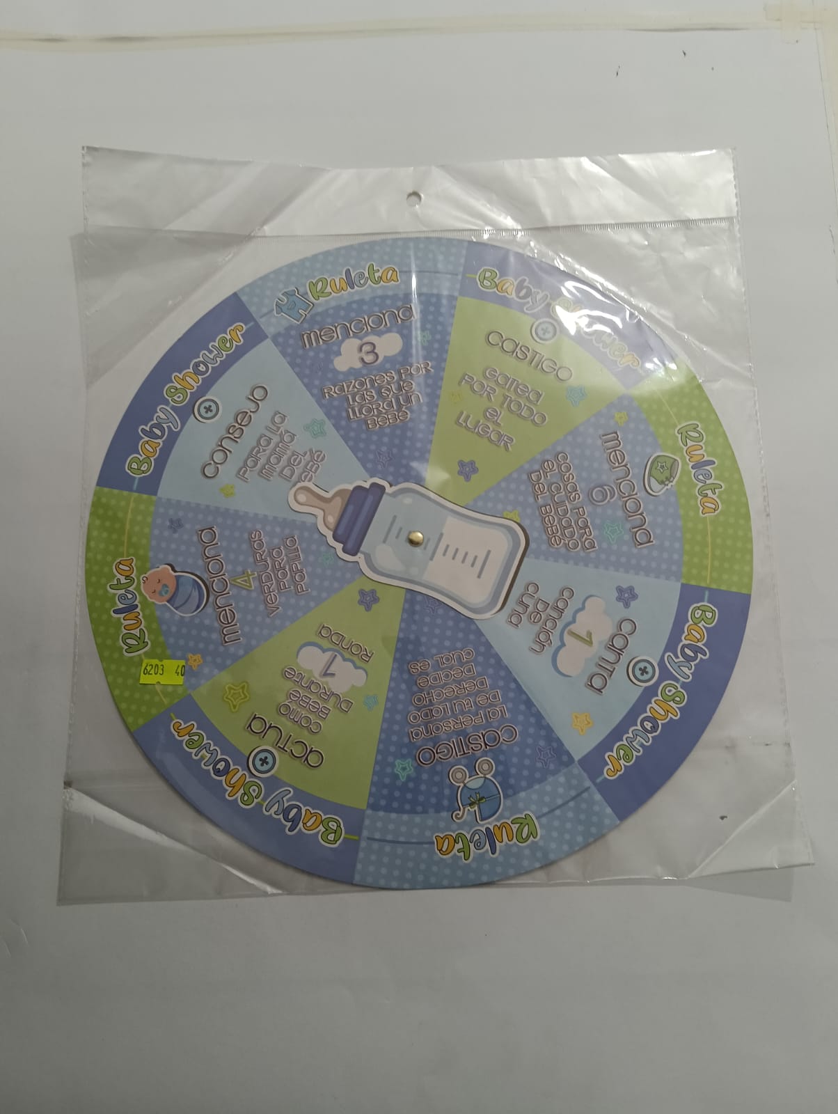 BABY SHOWER CARDBOARD ROULETTE