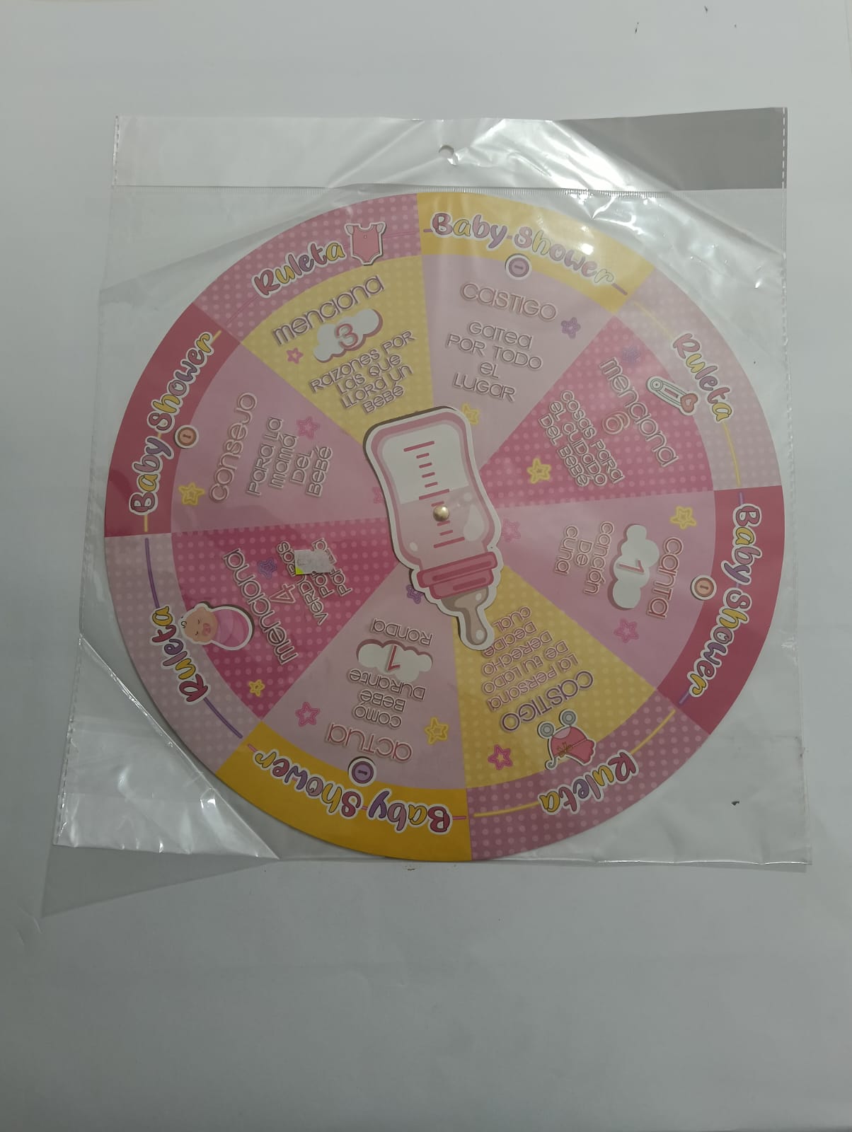 BABY SHOWER CARDBOARD ROULETTE