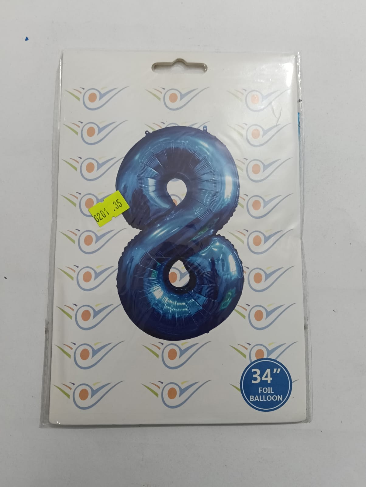 GLOBO DE NÚMERO 8 34 PULGADAS (86,36CM) AZUL