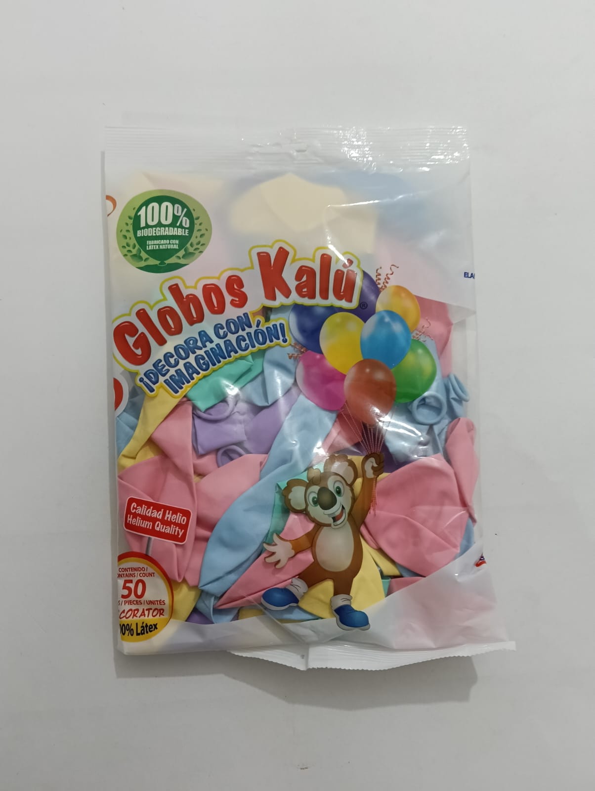 GLOBO KALU #9 SURTIDO PASTEL 50 PZAS