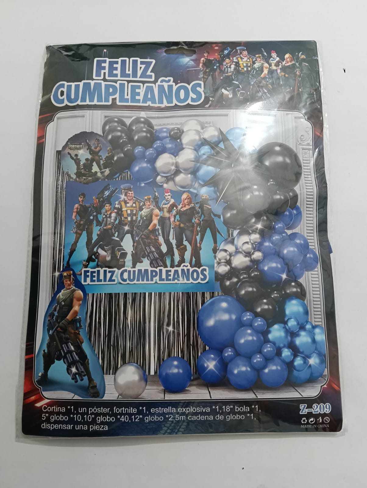 FORNITE ARCO COMPLETO FELIZ CUMPLEAÑOS