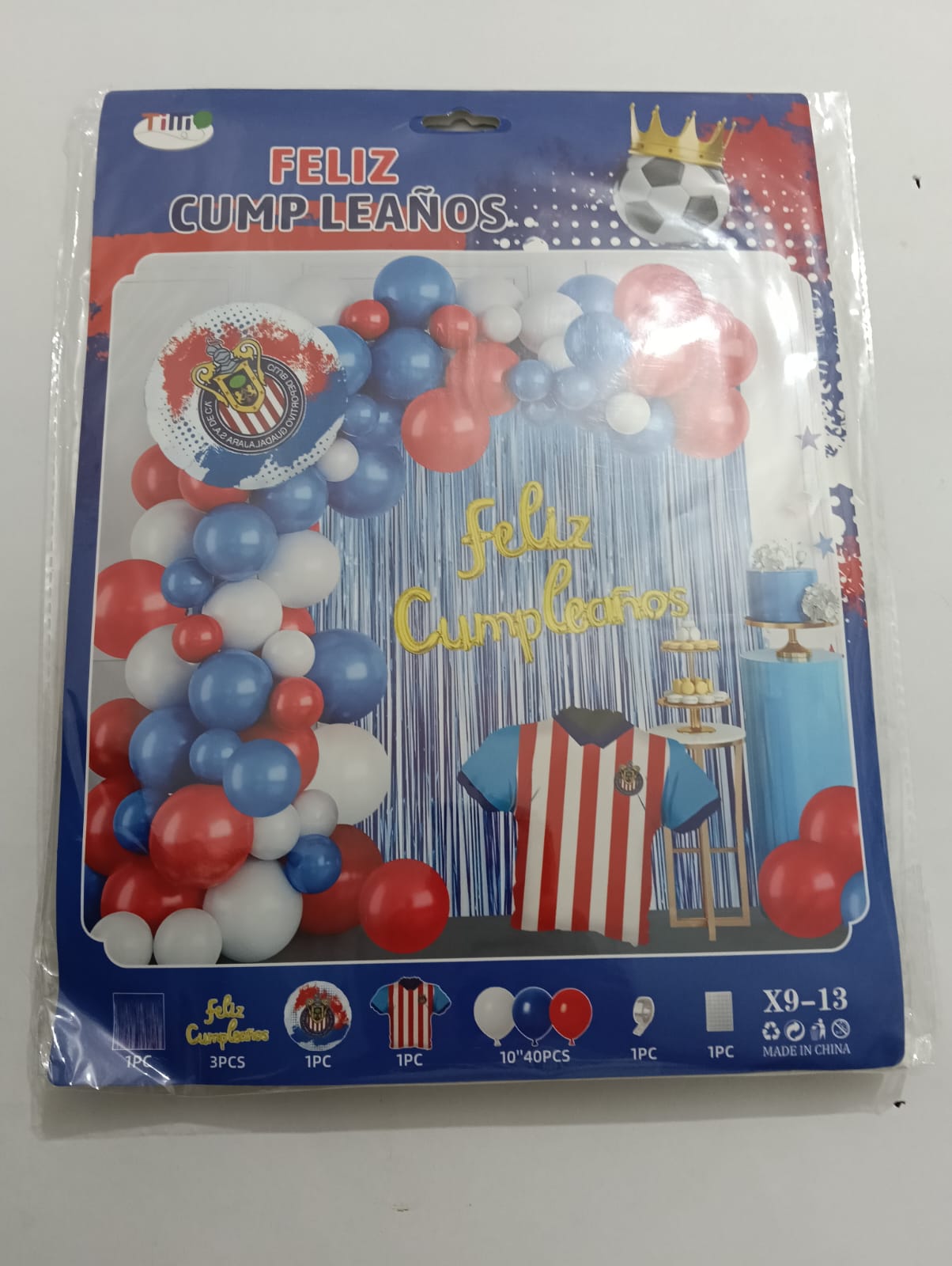 CHIVAS ARCO COMPLETO FELIZ CUMPLEAÑOS